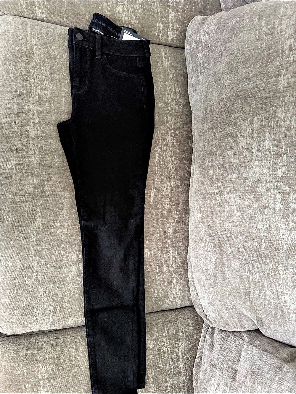 American Eagle High-Rise Original Stretch Skinny Jeans Black Size 2 Short NWT